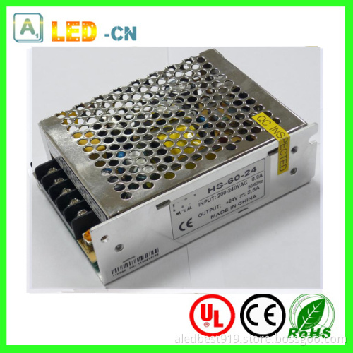 Non-Wateproof Indoor 60W LED Switching Power Supply